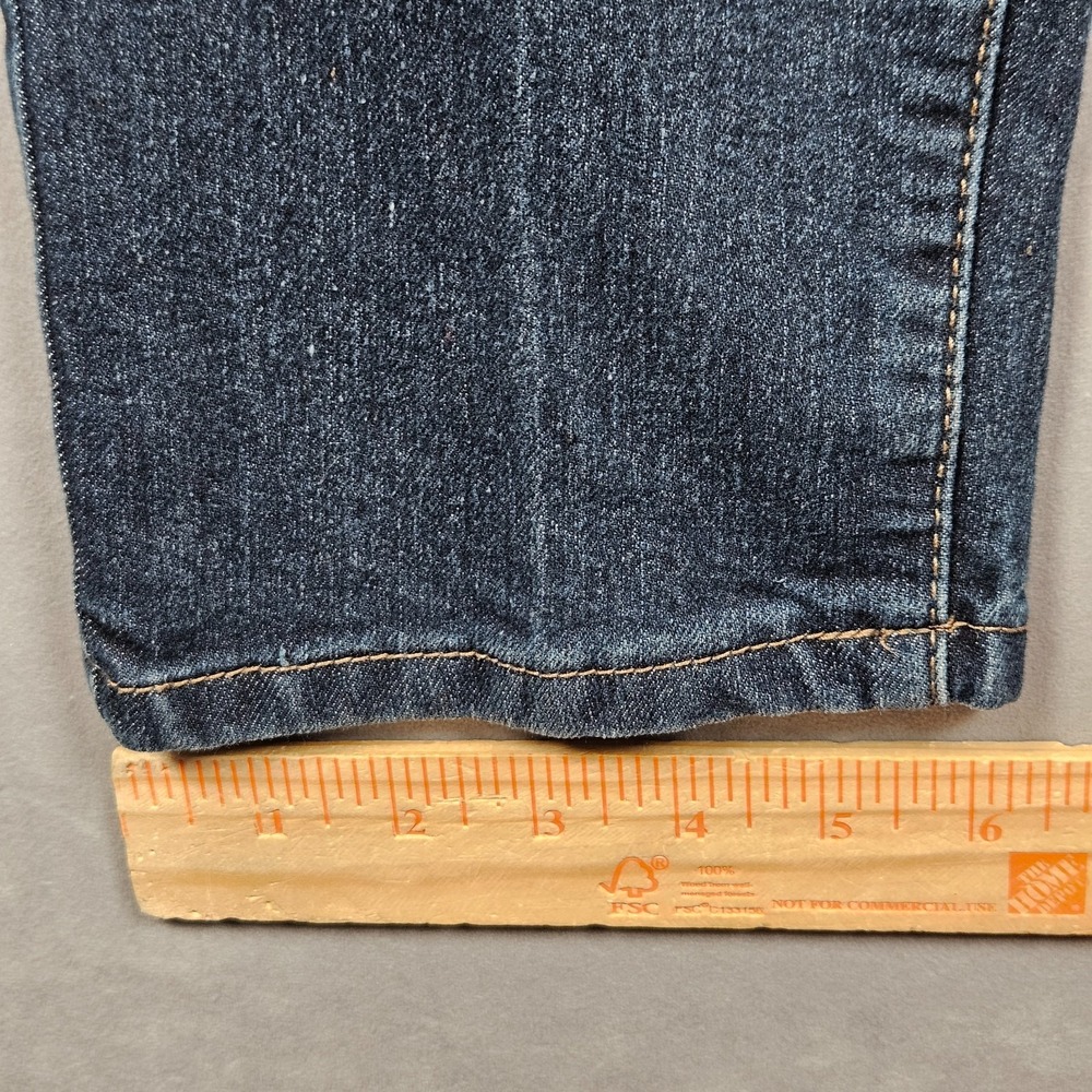 Rocawear Jeans Mens 38x28 Slim Fit Dark Wash Embroidered Pocket Streetwear Logo - Picture 9 of 12